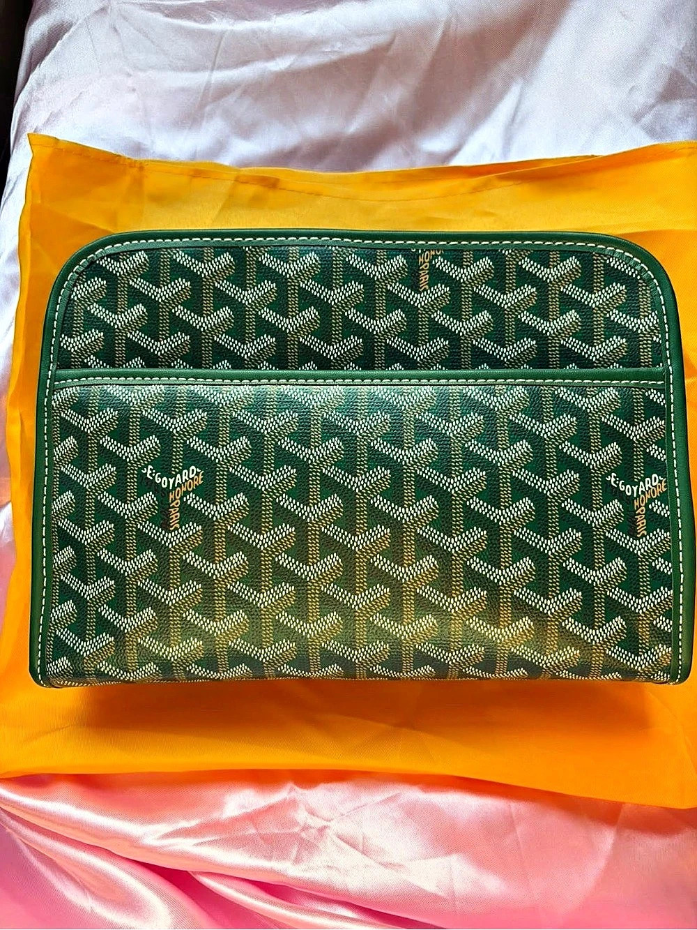 Goyard Green Geometric Crossbody Bag Like New